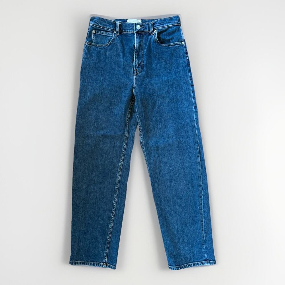 Everlane The Way High Jean Straight Leg Blue Denim Women's 28 Long Tall